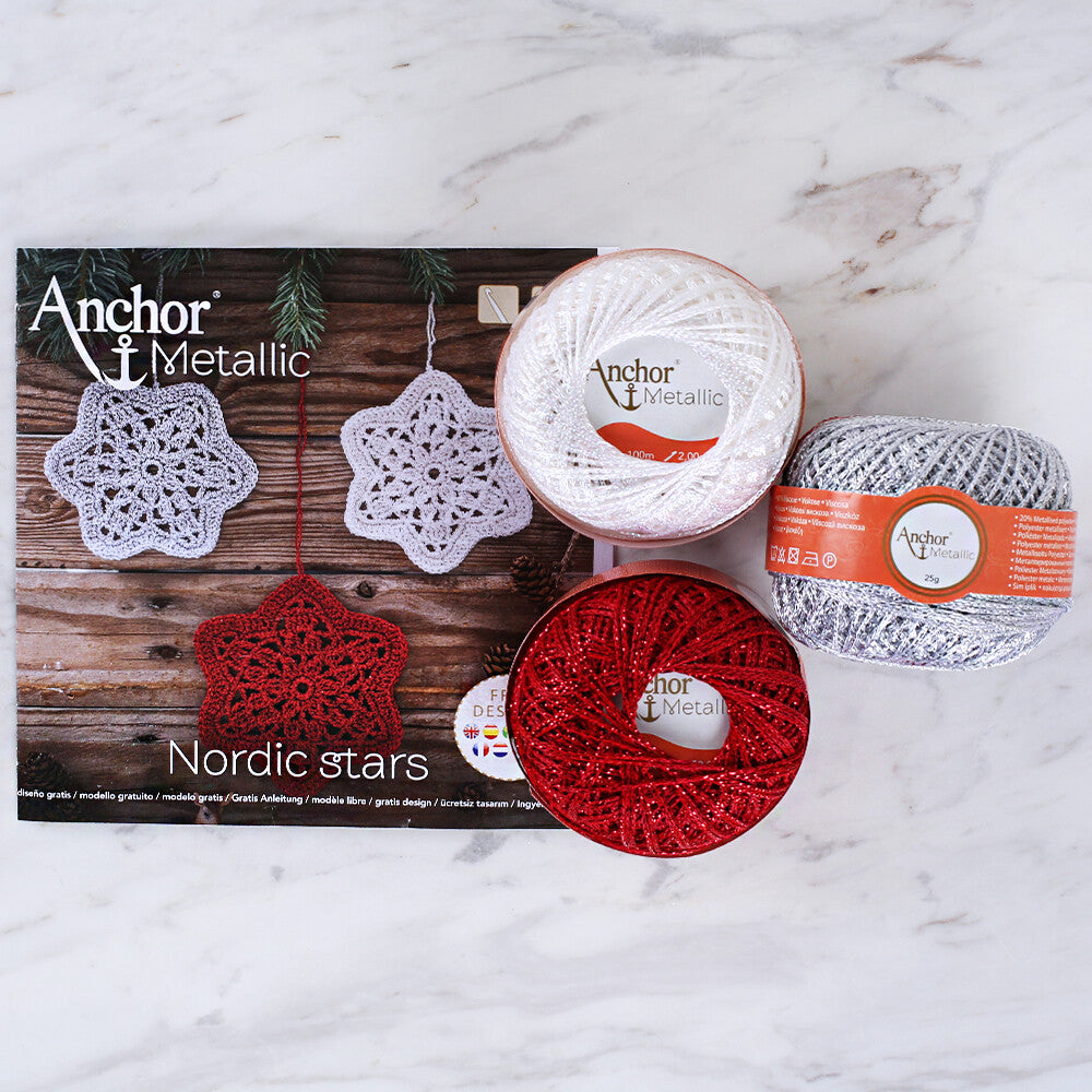 Anchor Metallic 3'lü Paket Simli İp - A28M005-09061